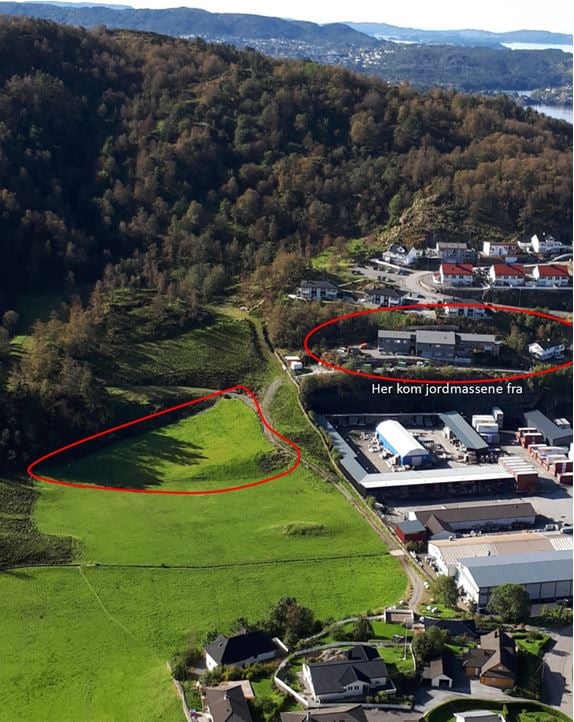 Jordmasseprosjekt på Toppe i Bergen 2018 - 2019
