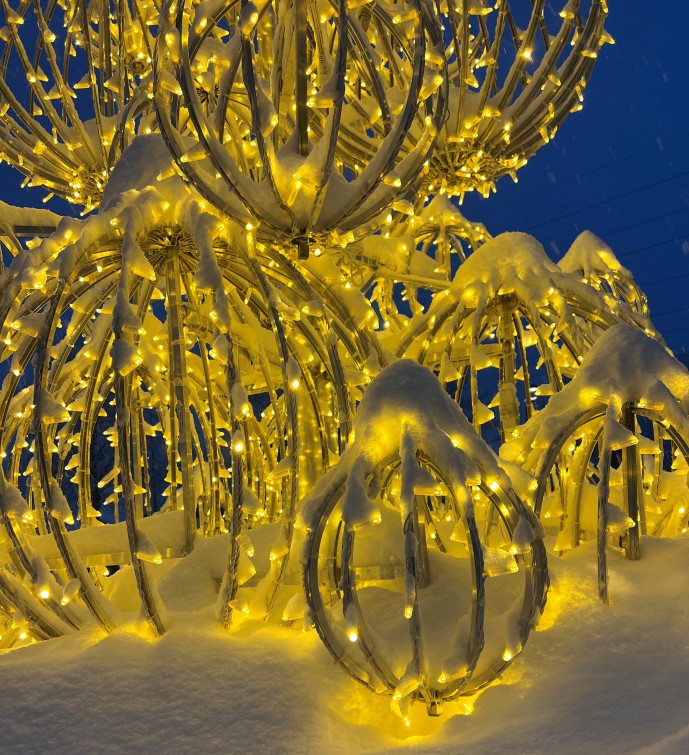 Julelys i Moss sentrum.