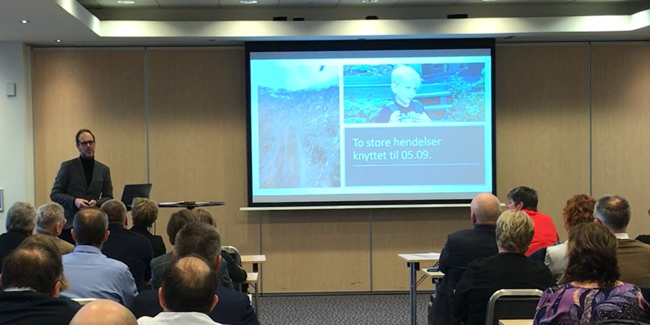 Tidlegare ordf&oslash;rar i Rauma, Lars Olav Hustad deler sine erfaringar rundt hendinga Veslemannen