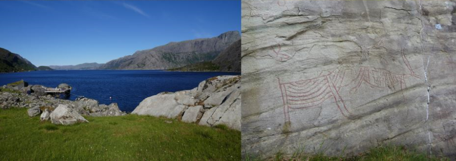 Vingen landskapsvernområde er kjent for både landskapet og helleristningsfelta. Du kan sjå fleire bilete i fotovedlegget som ligg til høgre. 