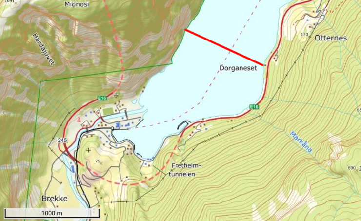 Utvida munningssone utanfor Fl&aring;mselvi