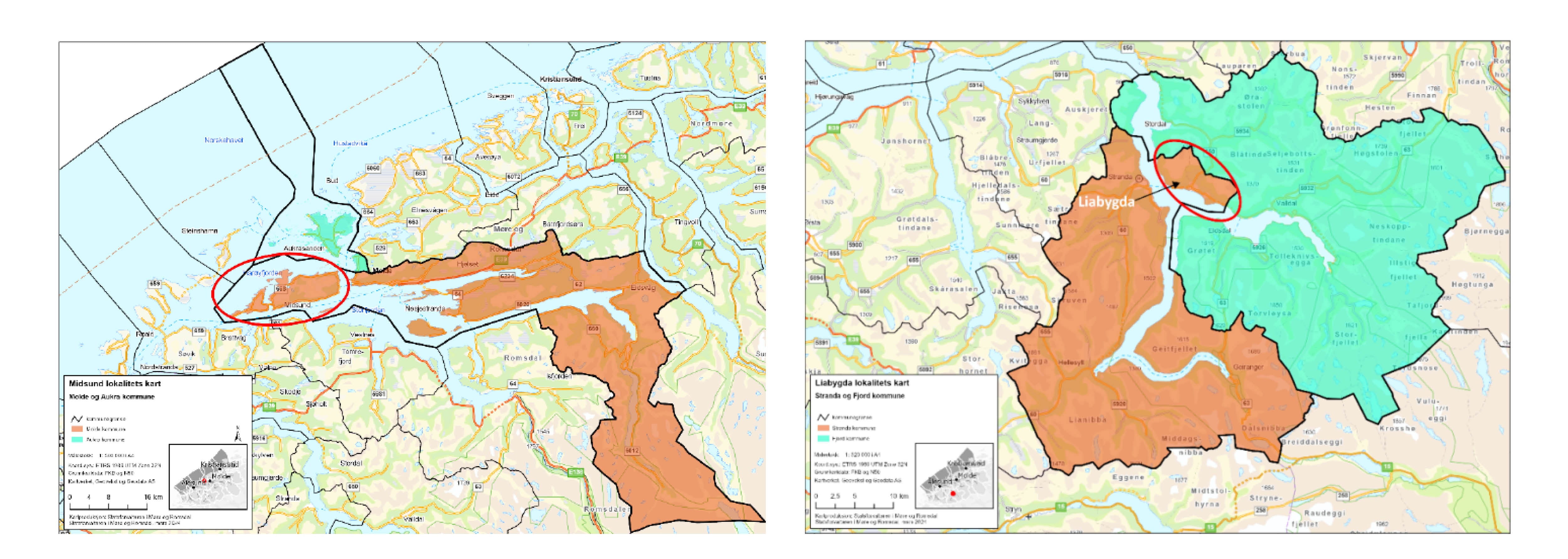 Kart over Misund og Liabygda