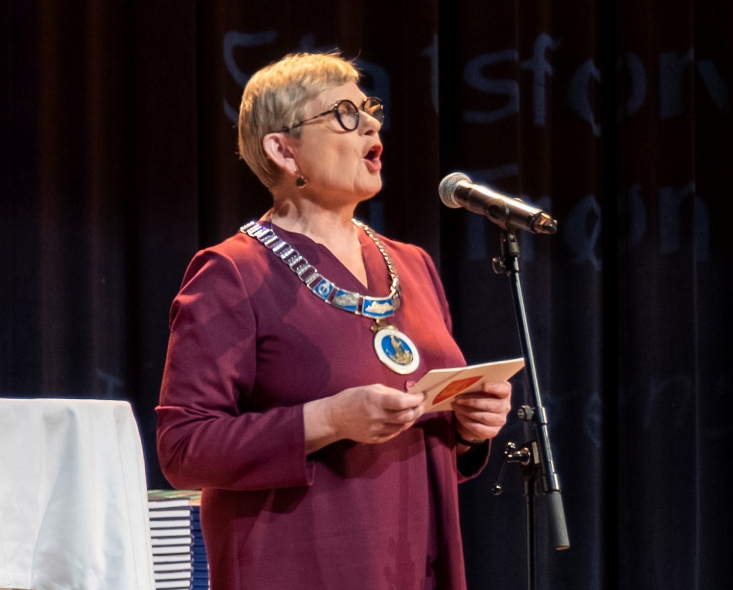 Orddfører i Stjørdal kommune Eli Arnstad Statsborgerseremoni Stjørdal 2022 Eli Arnstad, ordfører i Stjørdal kommune,.jpg