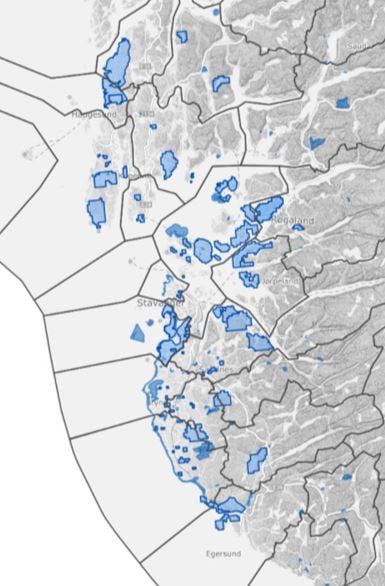 Figur 1. Dekningsområde undersøkt per 26. februar 2021