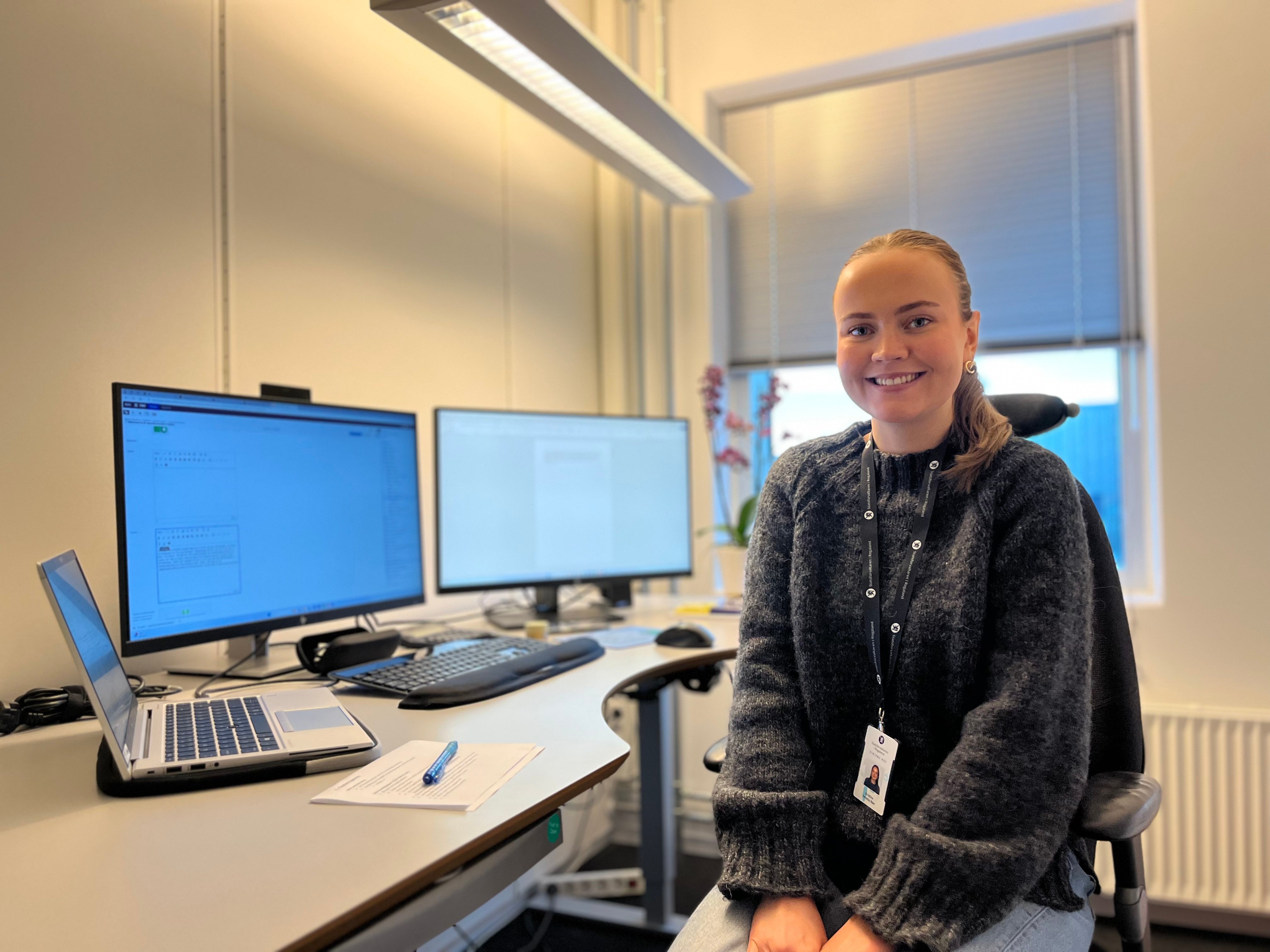 Kristine Vanebo-Bøe, er praksisstudent hos Statsforvalteren i Rogaland i 2024. 