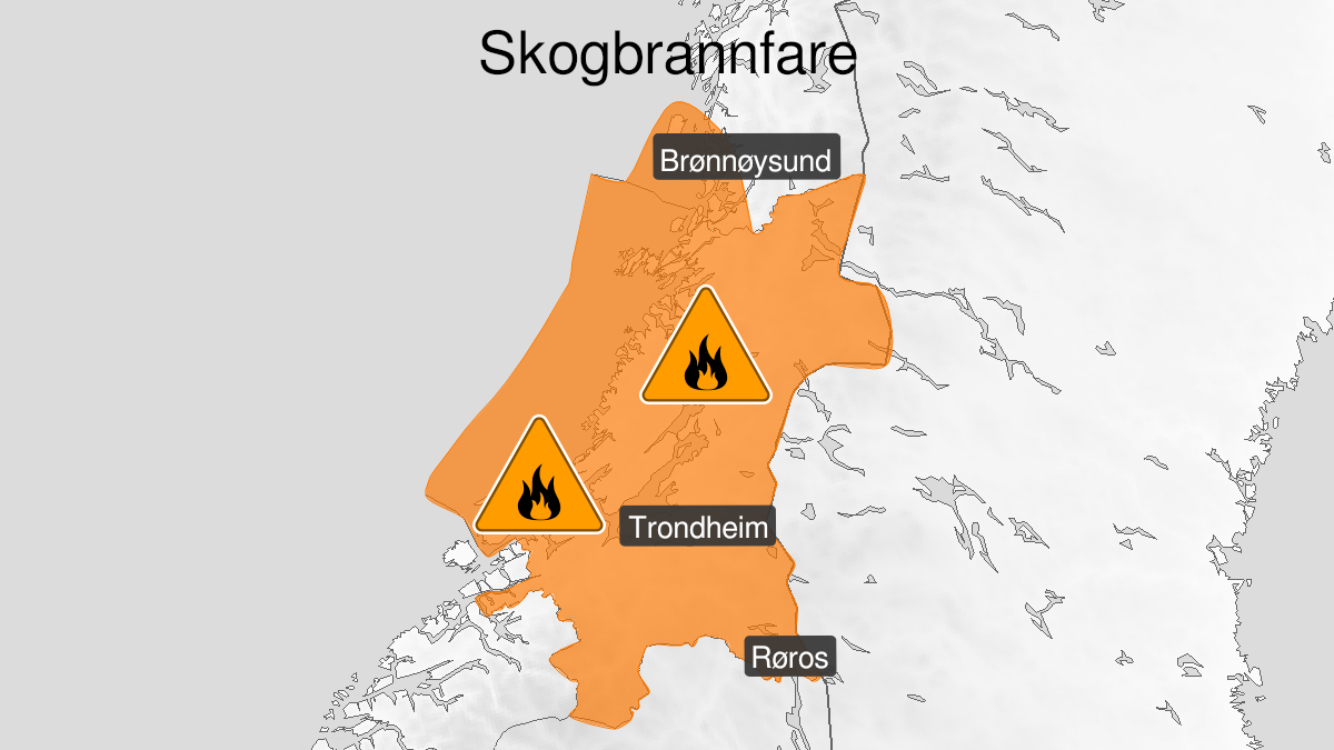 Kart som viser fareområder.