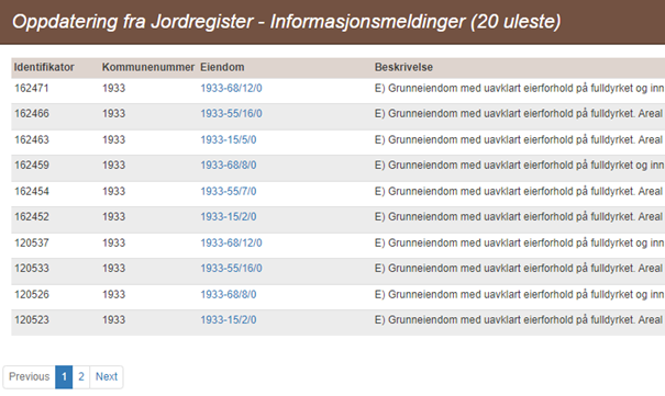 Skjermdump fra Landbruksregisteret