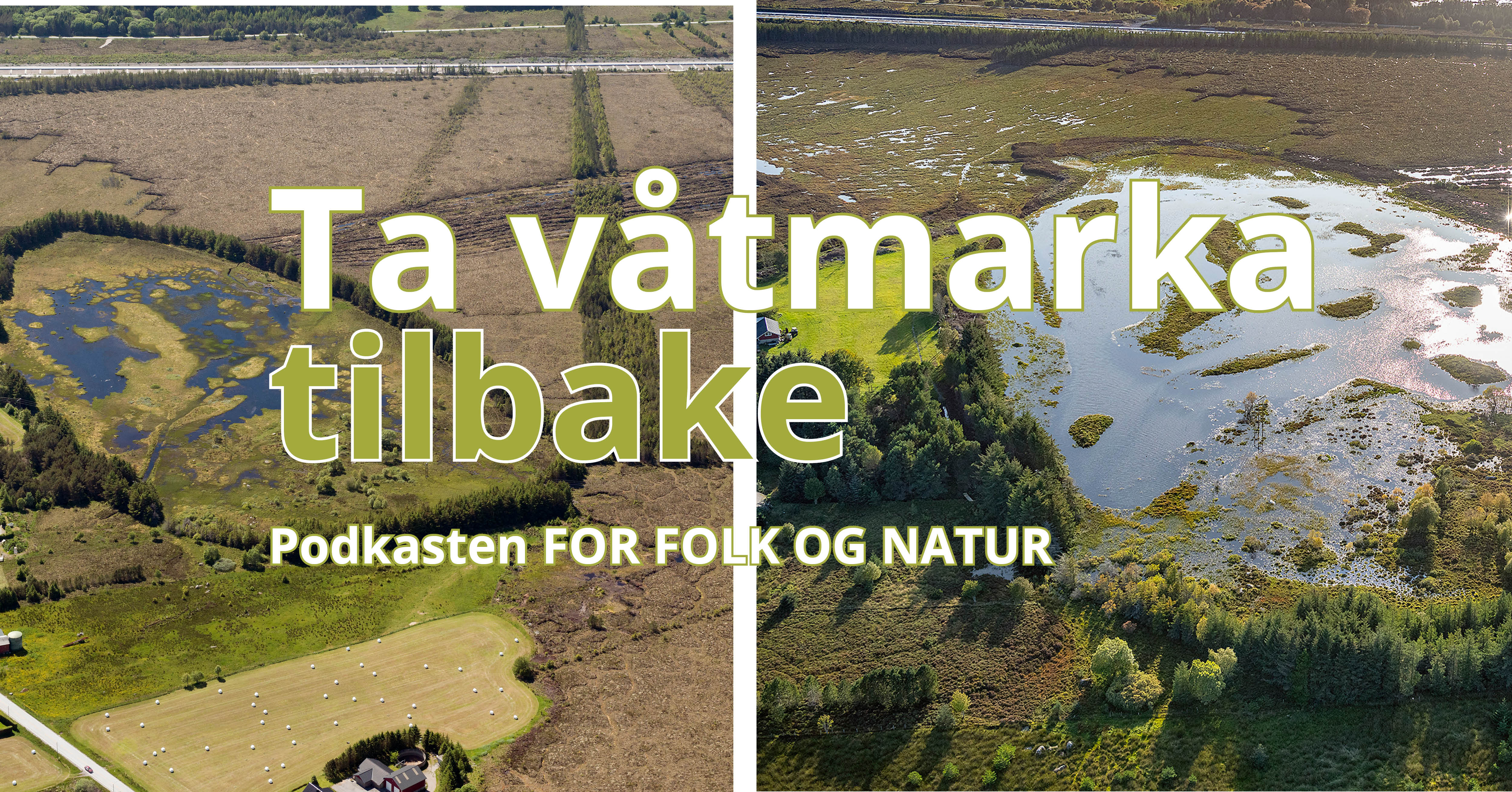 Bilder viser før og etter restaurering av Rørvikvatnet