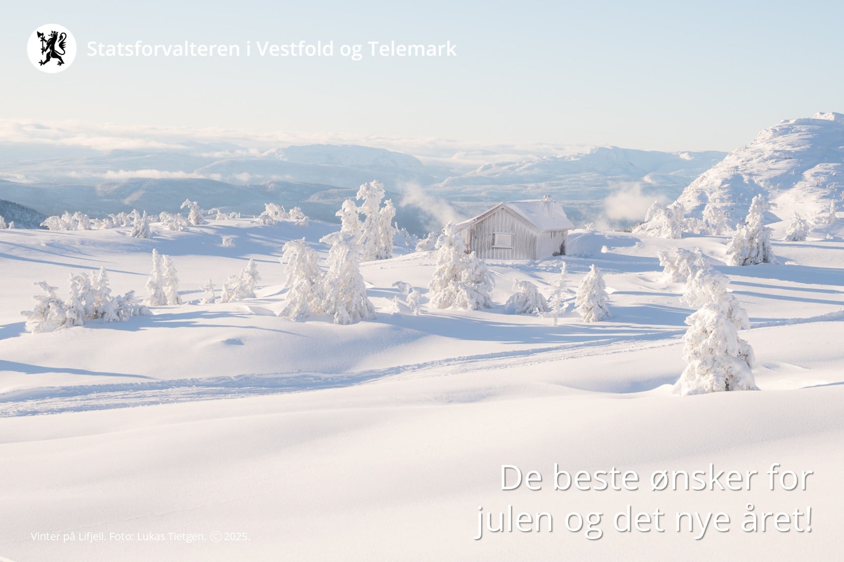 Landskapsbilde med snø 