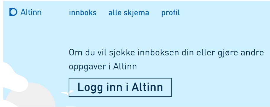 Skjermbilde av Altinn - login side. 