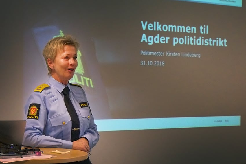 Politimester Kirsten Lindeberg orienterer Politimester Kirsten Lindeberg orienterer