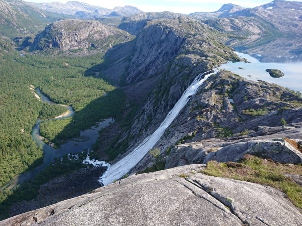 Litlverivassfossen i Rago nasjonalpark