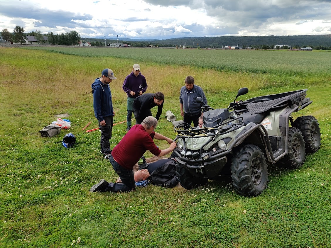 Førstehjelpsøvelse med ATV-ulykke