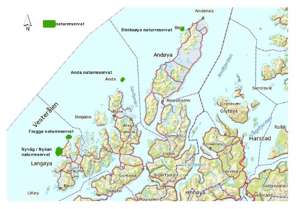 Oversikt over verna fuglefjell i Vesterålen Oversikt over verna fuglefjell i Vesterålen
