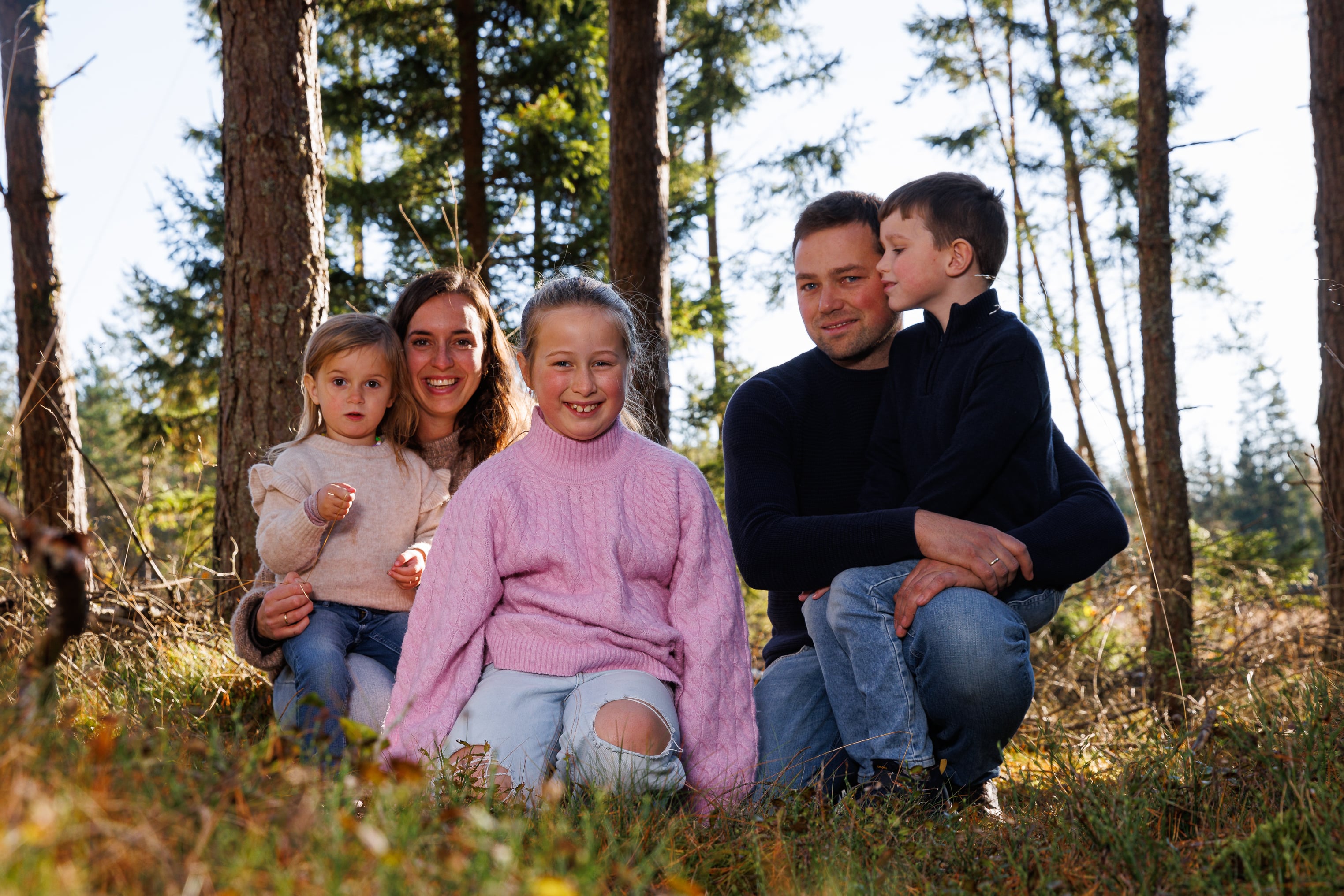 En familie i skogen