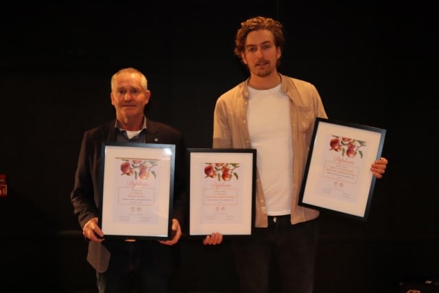 Gullvinnere fra Rogaland. Fra venstre Jostein Hjorteland og Jon Eiane Brandal.