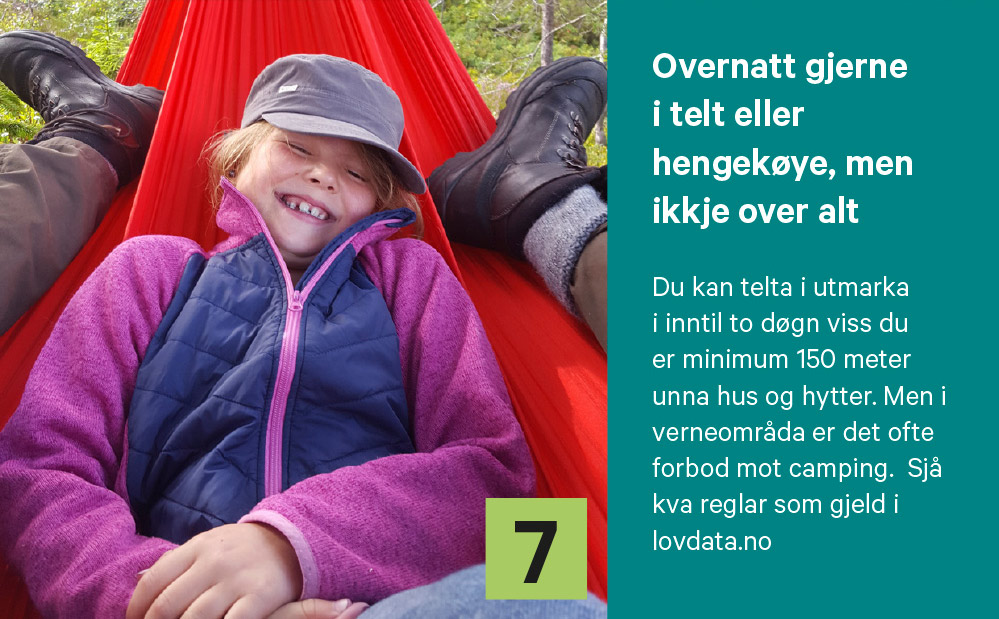 Tips til naturvennlig friluftsliv.
