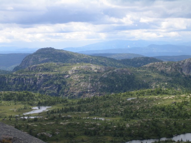 Skrim og Sauheradfjella:  Skrimtoppen sett fra Styggmann, juli 2009