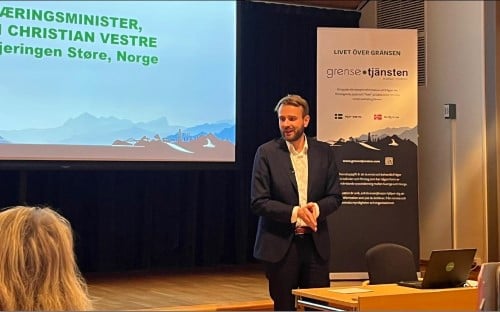 Næringsministeren kom også