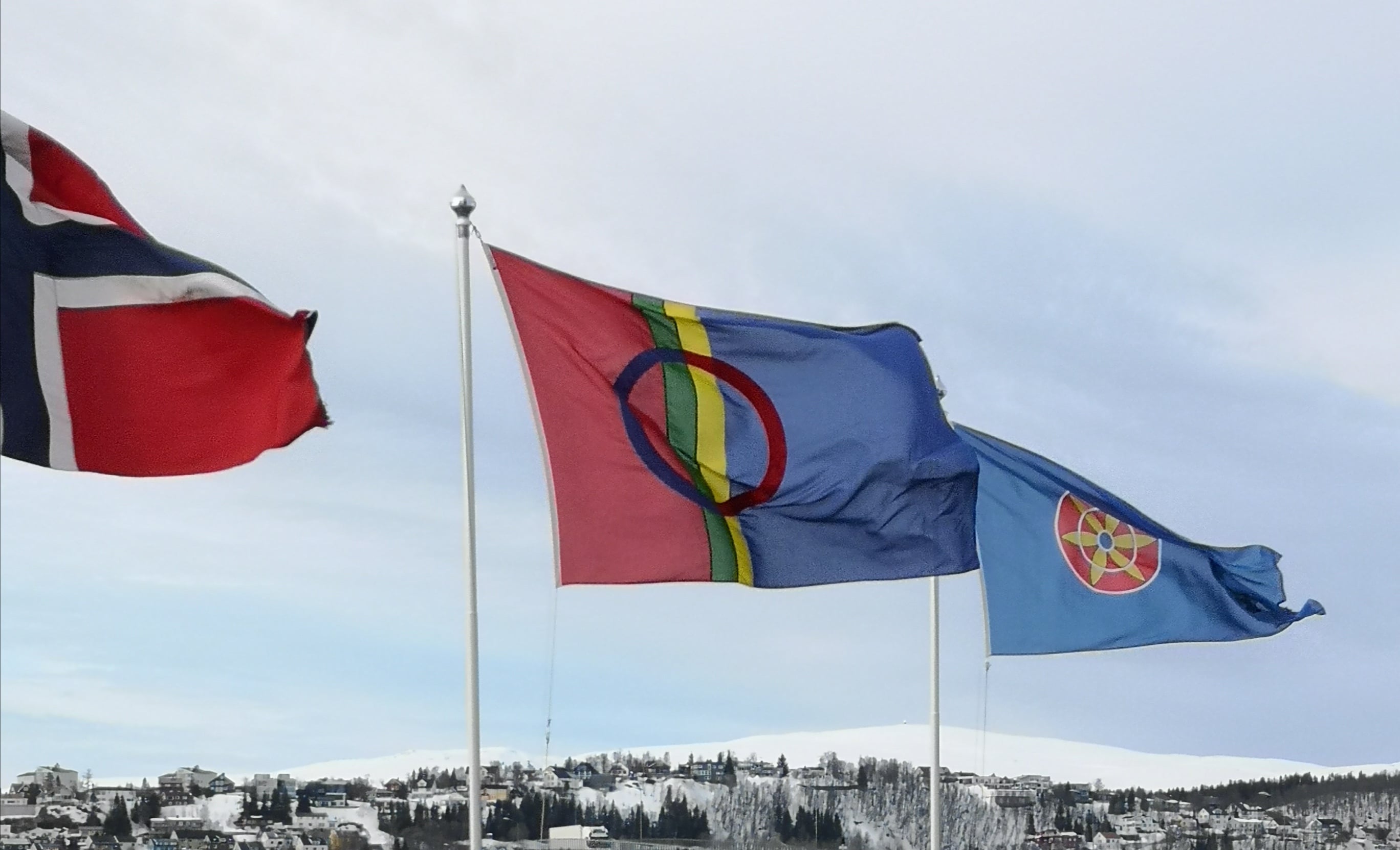 Norsk, samisk og kvensk flagg