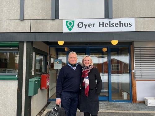 Ordfører Anne Marie Sveipe og statsforvalter Knut Storberget