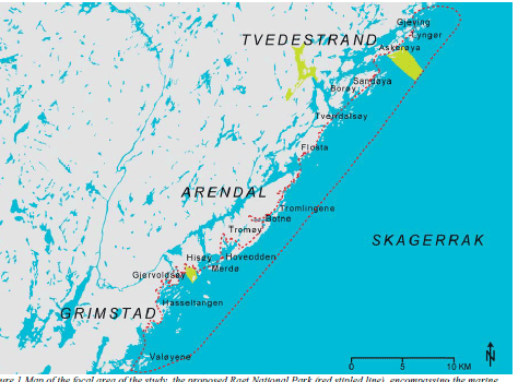 Kart over forskningsområdet Raet